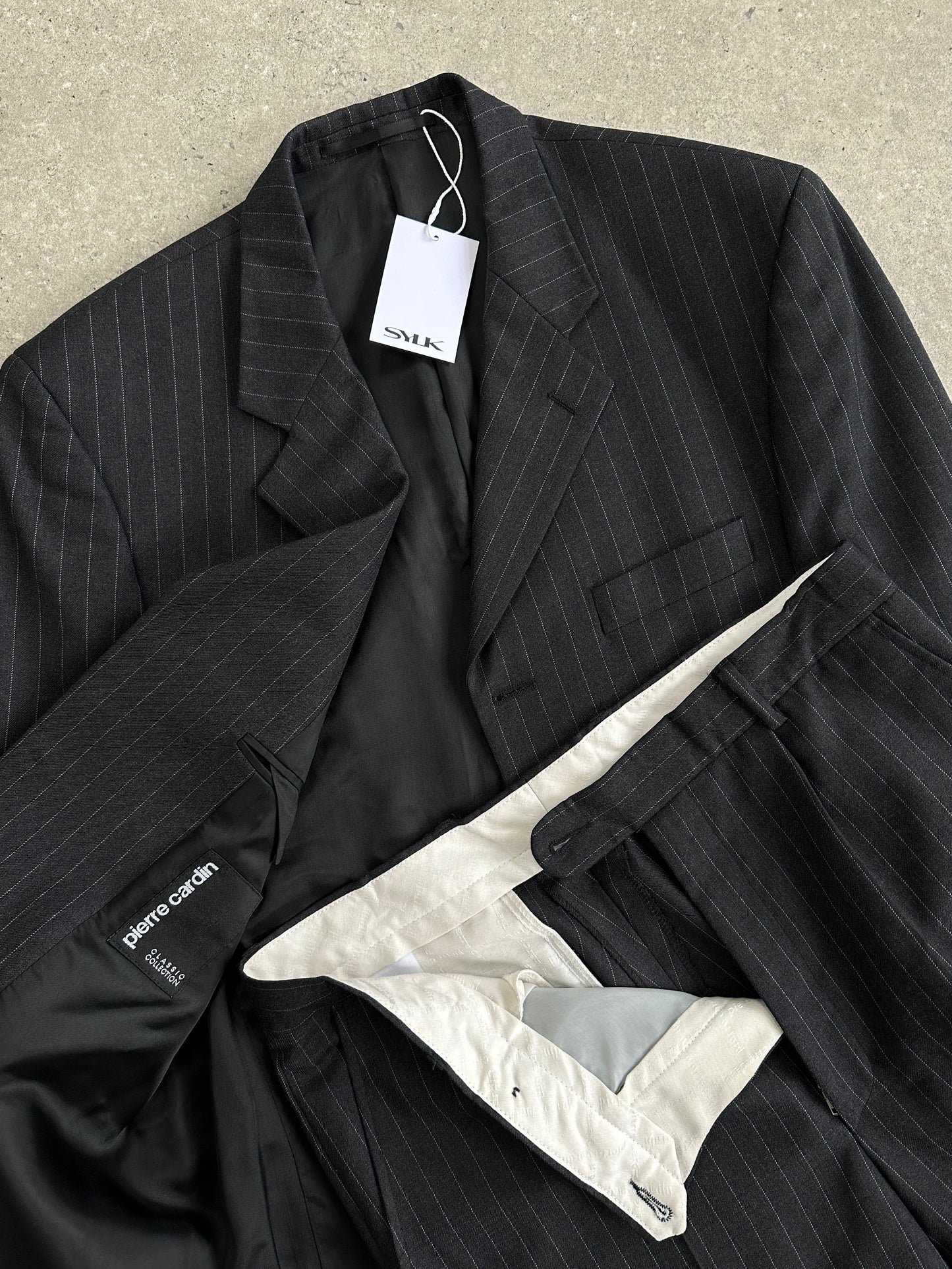 Pierre Cardin Pinstripe Pure Wool Single Breasted Suit - 40R/W32