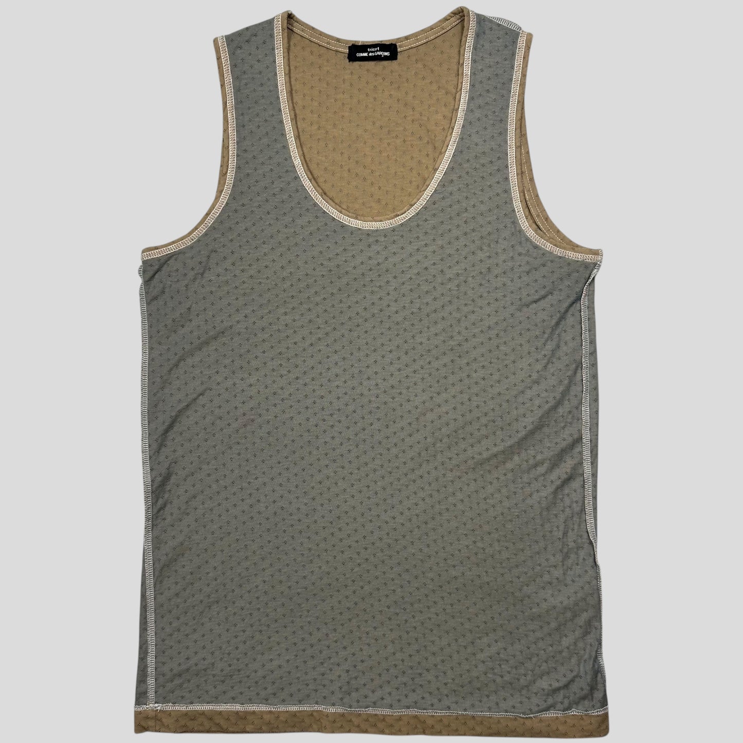 Comme Des Garçons Tricot 1994 Reversible Inside Out Perforated Vest Top - S/M