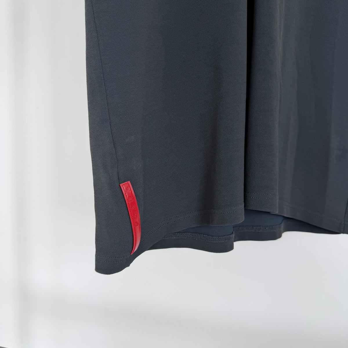 ss2000 prada sport rubber zipped polo | O/S, Red