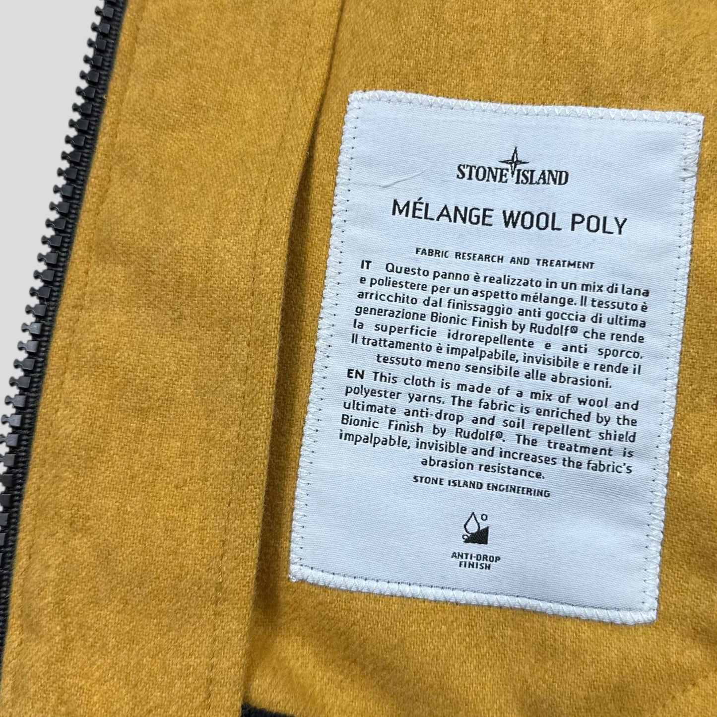 Stone Island AW14 Mélange Wool Poly Double Hood Jacket - M | Default Title, Yellow