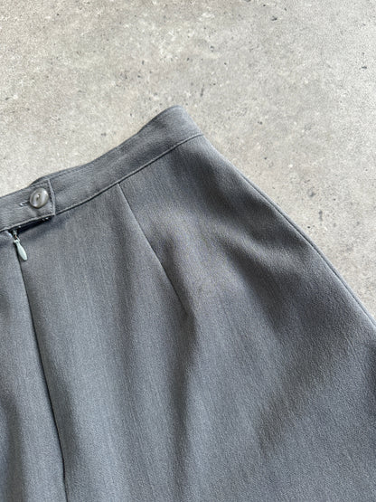 Italian Vintage Double Layered Front Split Mini Skirt - W24