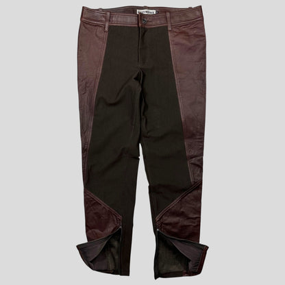Issey Miyake 2003 Leather Moto Trousers - 3 (S) | W30, Brown