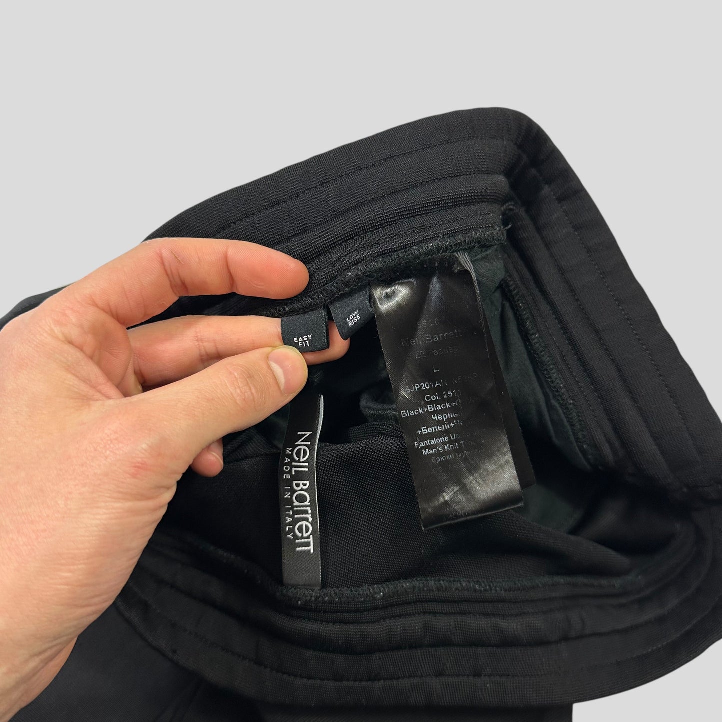 Neil Barrett 2020 Pleated Striped Taped Slim Tracksuit Bottoms - S/M