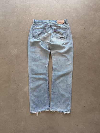 1990's Levi's 501 Repaired Jeans - 35 x 34 | W35, Red