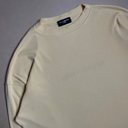 S/S 1988 Canary Yellow Marina Black Label Elastic Cotton Ribbed Ultra Light Crewneck