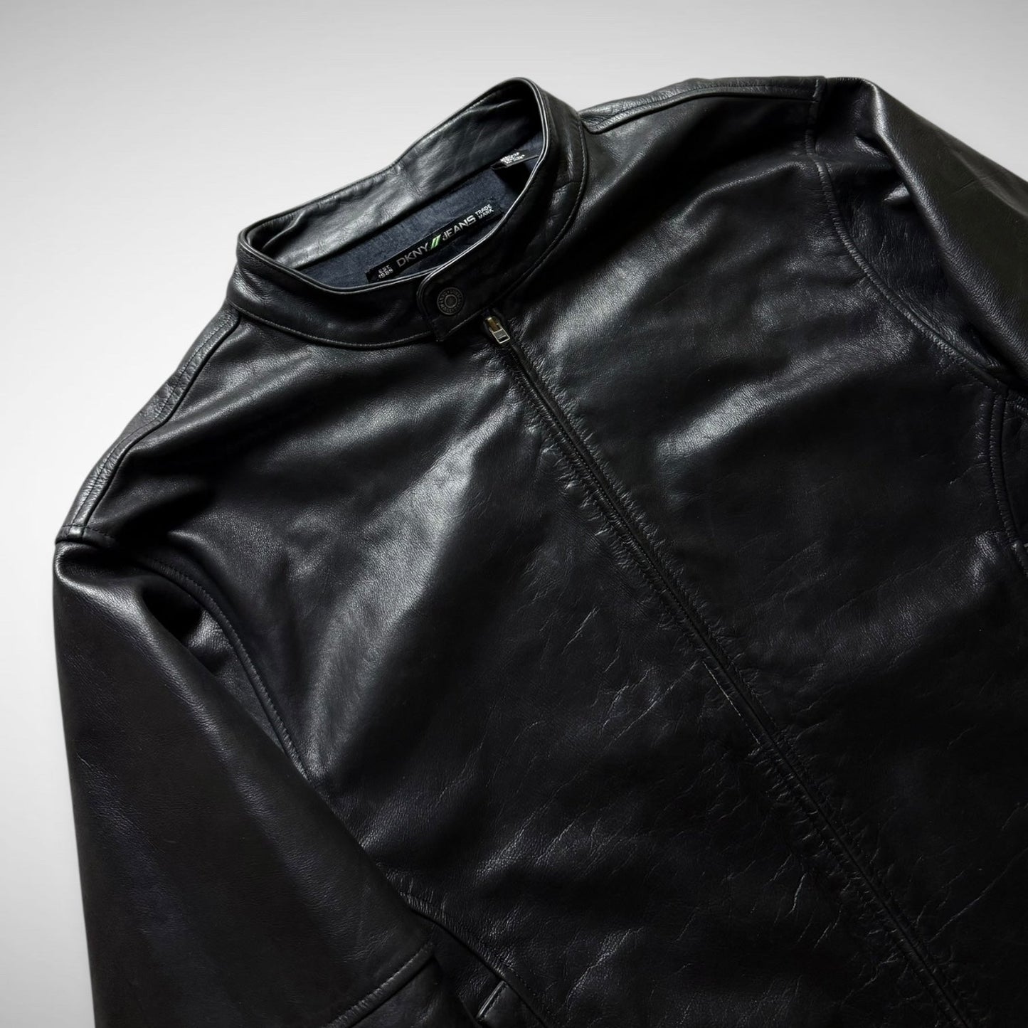 DKNY Jeans Leather Biker Jacket (2000s)
