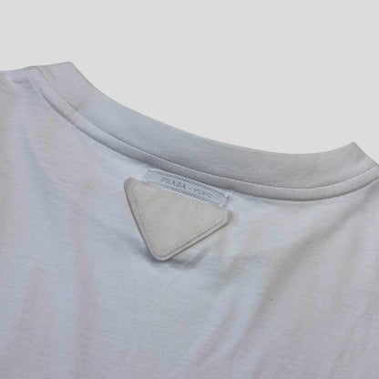 Prada 2019 Double Logo White Triangle T-shirt - M | Default Title, White