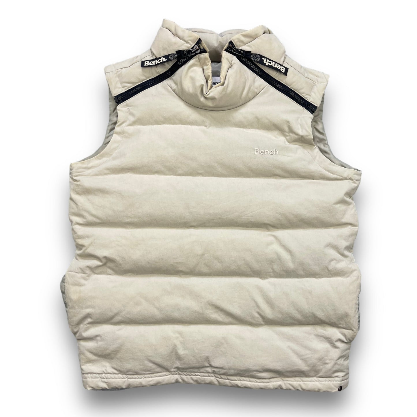 2000's Bench Dual Zip Puffer Gilet (S) | Default Title, Cream