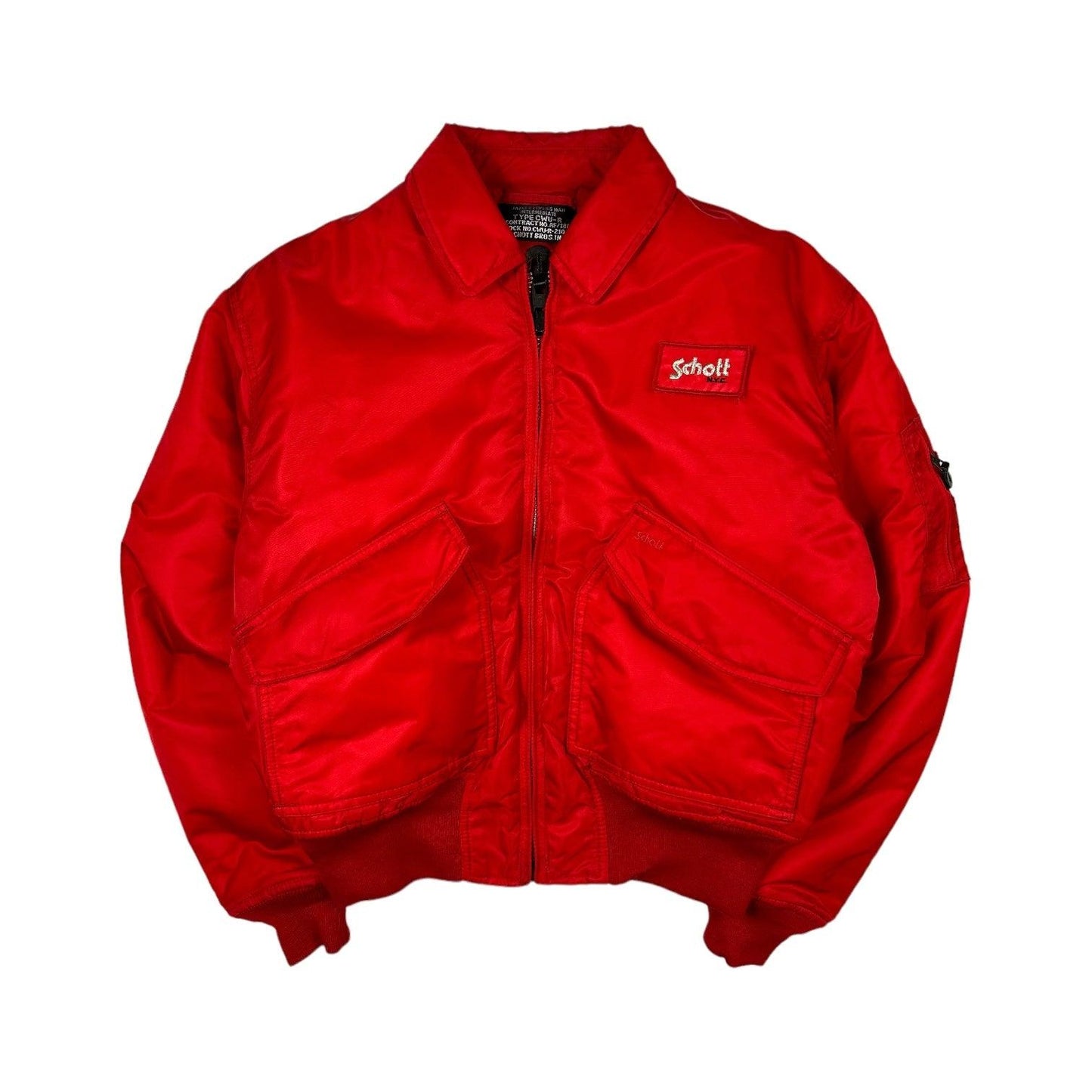 Schott NYC Red Bomber Jacket - Known Source