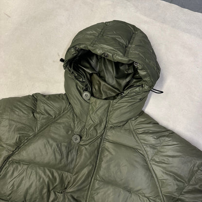 Avirex Puffer Jacket Fur Hood In Olive Green ( L )