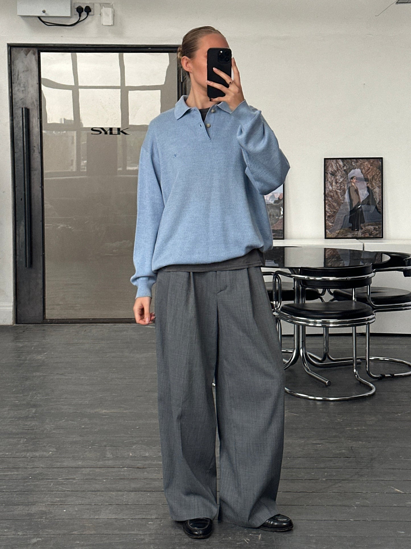 Burberry London 2000s Merino Wool Polo Logo Jumper - XL