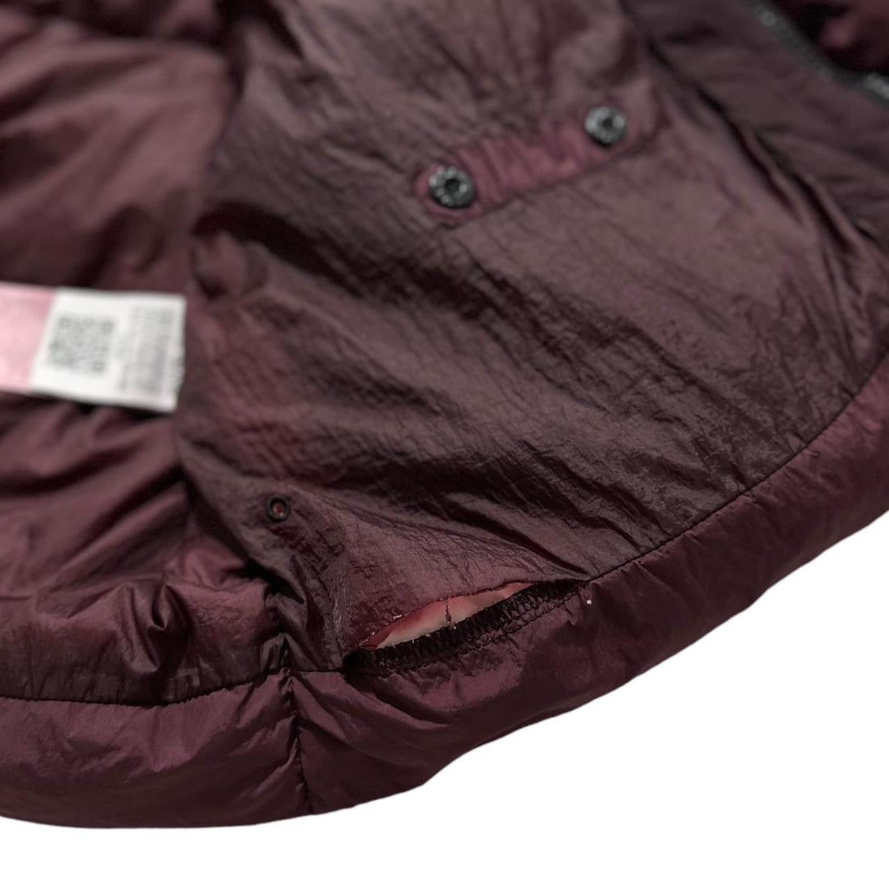 Stone Island Maroon Garment Dyed Down Jacket