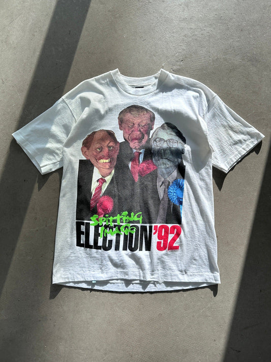 1992 Spitting Image Election T-Shirt - XL | X-Large, Red