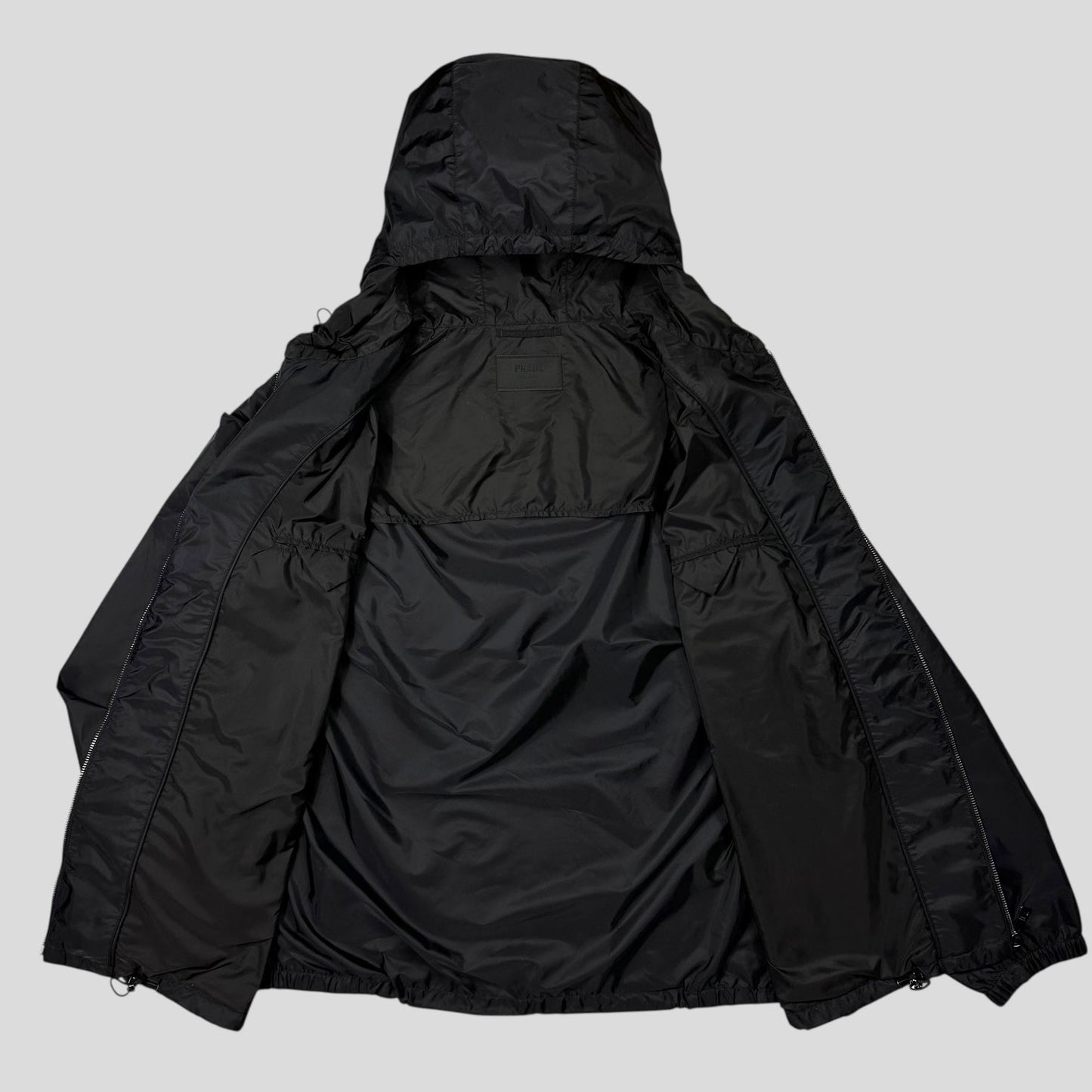 Prada Milano 2024 Triangle Badge Re-Nylon Anorak Windbreaker Jacket - XXXL