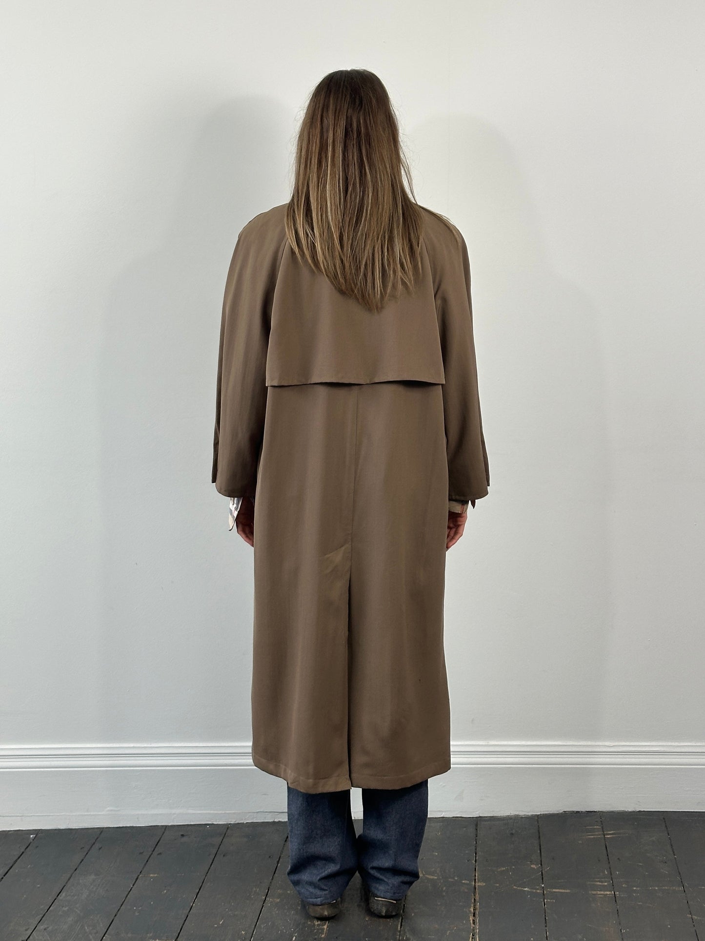 London Fog 1990s Wool Trench Coat - L