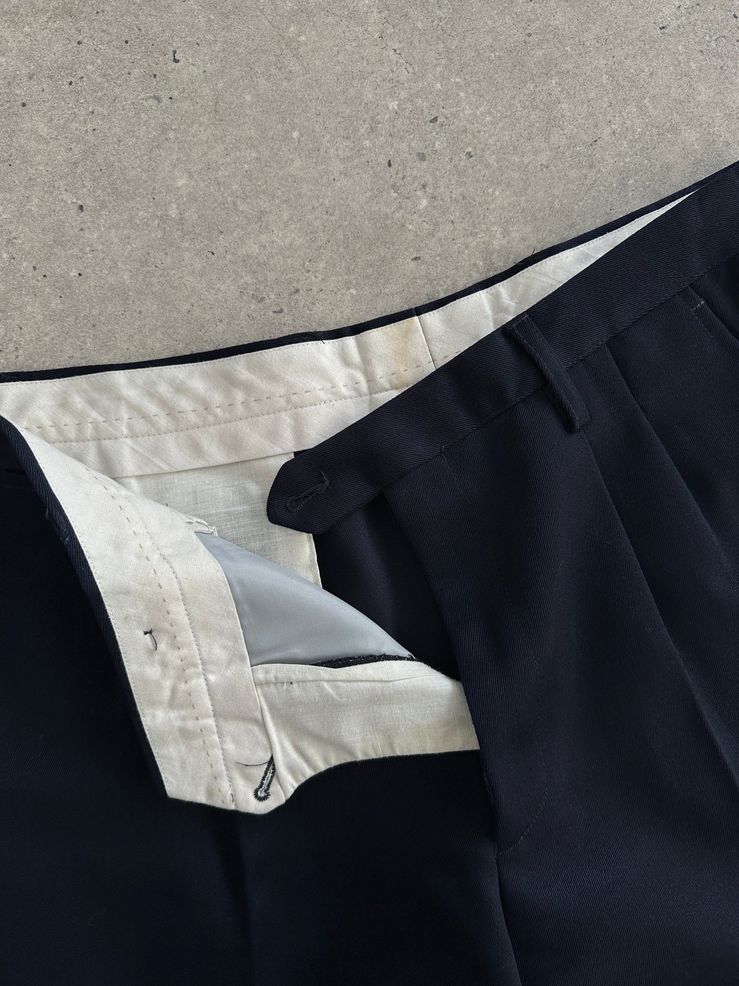 Italian Vintage Pure Wool Tailored Trousers - W32