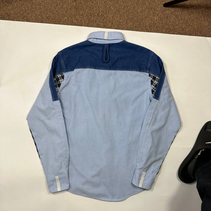 Junya Watanabe x Brooks Brothers 2005 Patchwork Cargo Shirt - M (S) | Blue