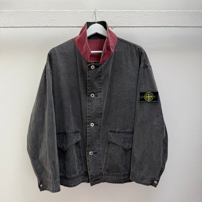 90’s Stone Island Reversible Tela Stella Jacket (L) | Large, Burgundy