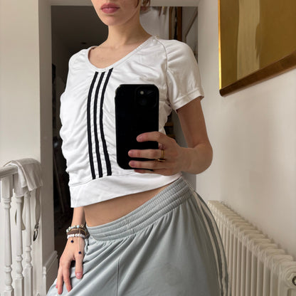 2002 Adidas Sports Top | White, Black