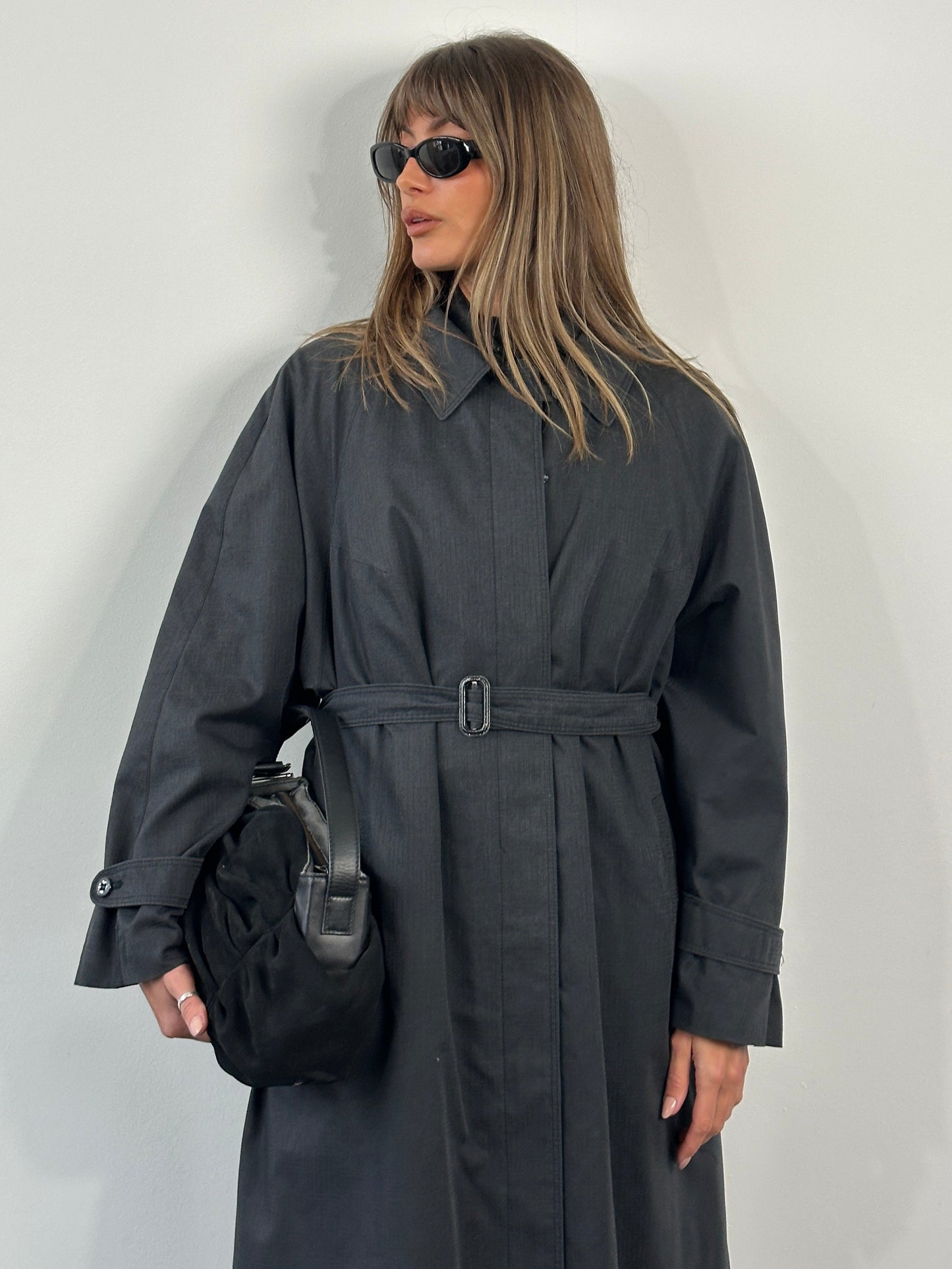 Italian Vintage 1990s Belted Trench Coat - L/XL