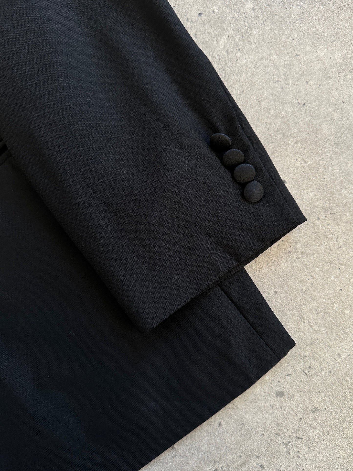 Christian Dior Monsieur 1980s Wool Tuxedo Blazer - 44R/XL