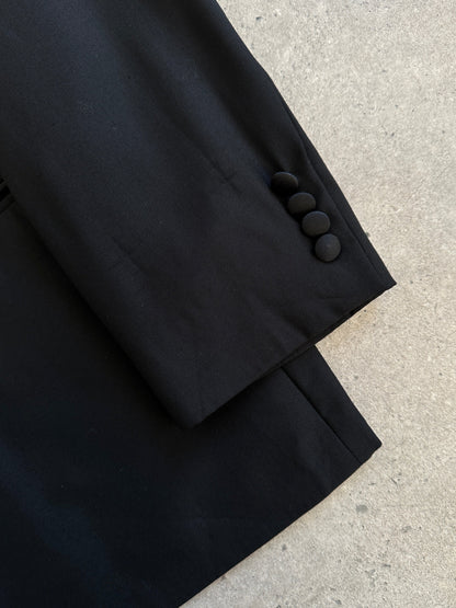 Christian Dior Monsieur 1980s Wool Tuxedo Blazer - 44R/XL