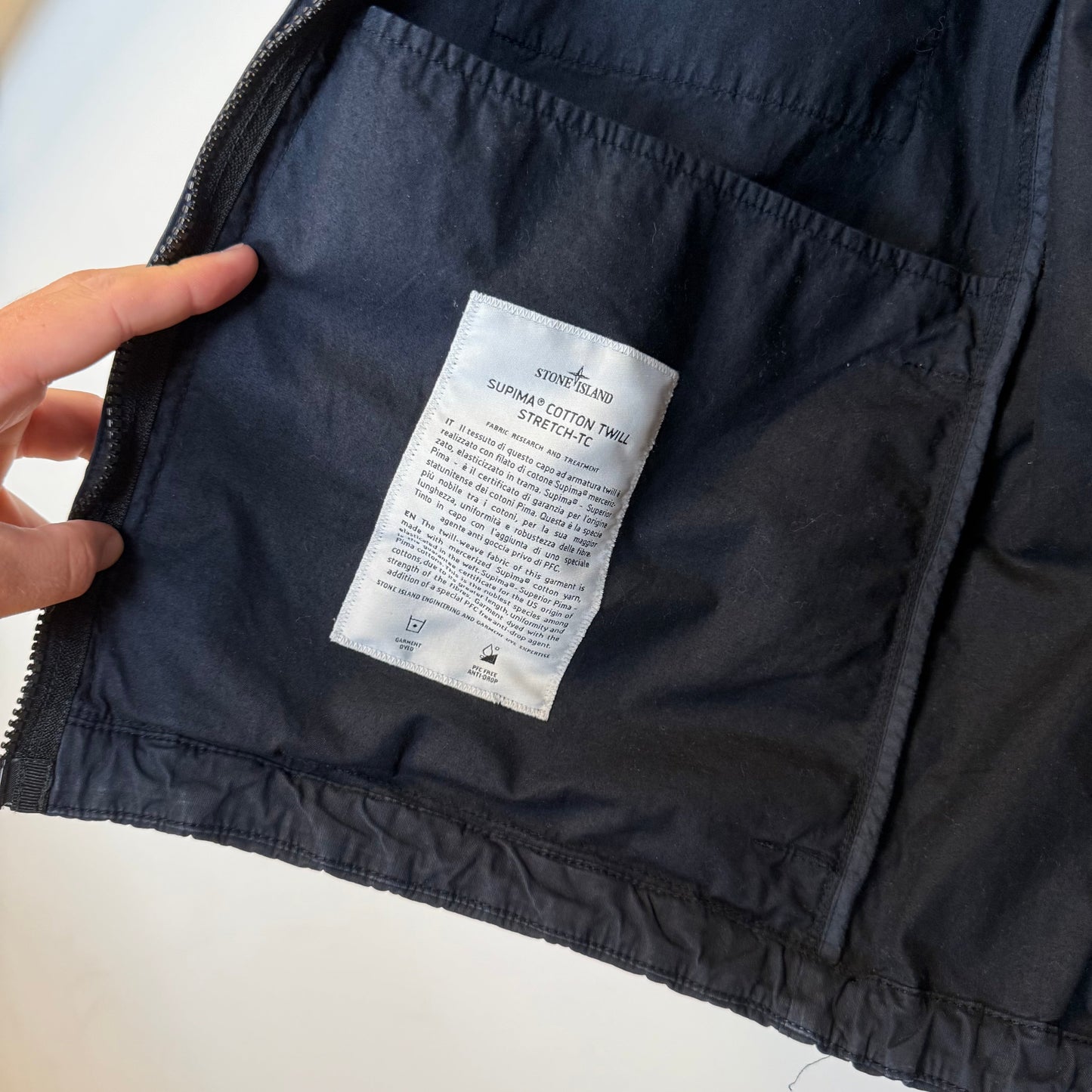 Stone Island Supima Cotton Twill Jacket (L) | Large, Blue