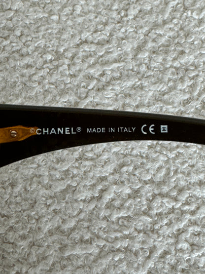 2000s Chanel Oversized Shield Sunglasses | O/S, Brown