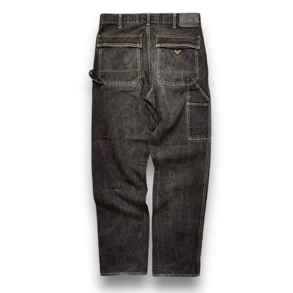 90's Armani Black Denim Carpenter Jeans (32) | Default Title, Black