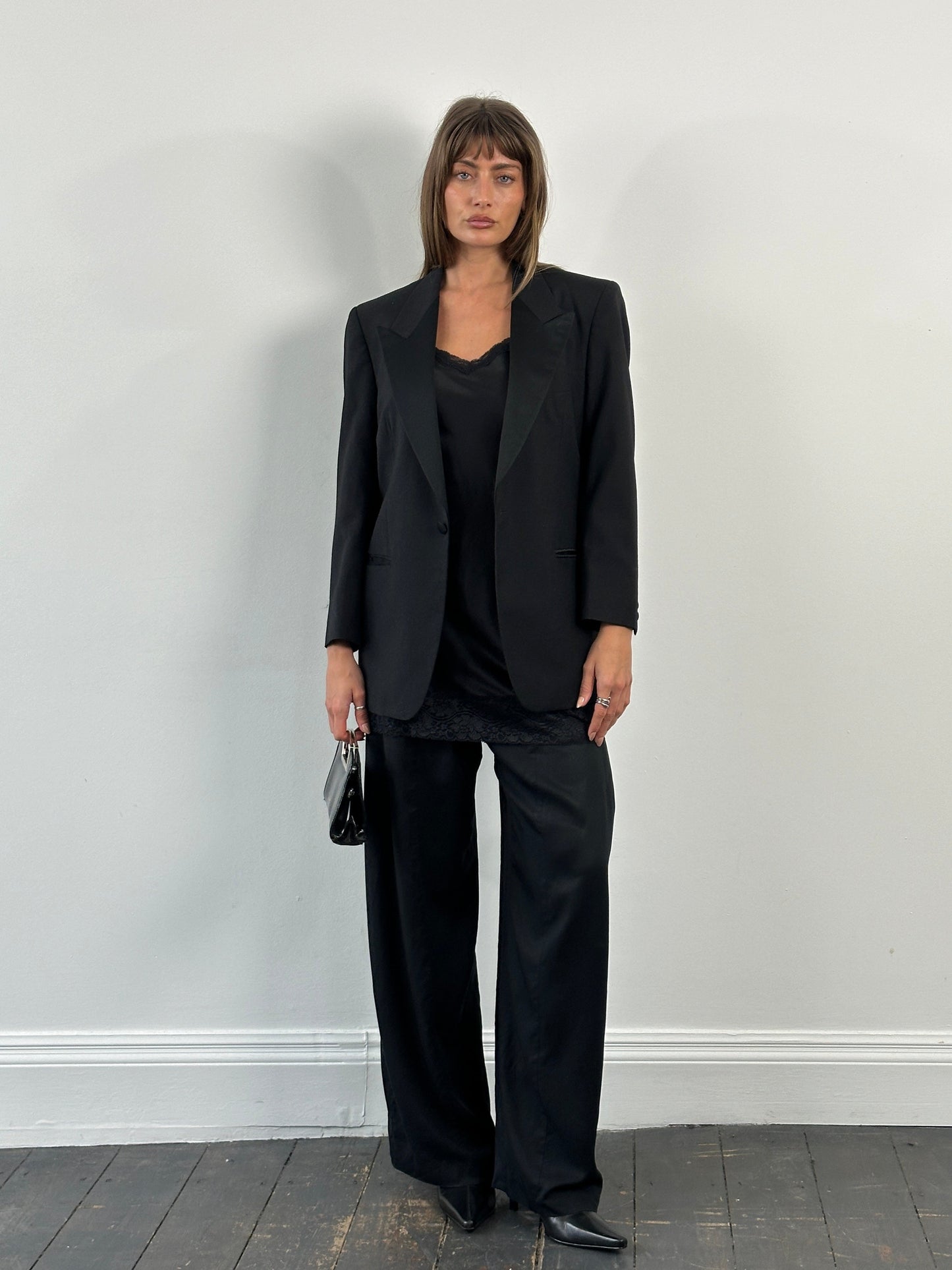 Christian Dior Monsieur 1980s Wool Tuxedo Blazer - 38R/M