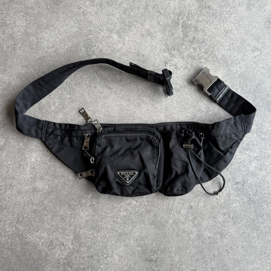 Prada 2000s technical cross body nylon bag (13”x6”)