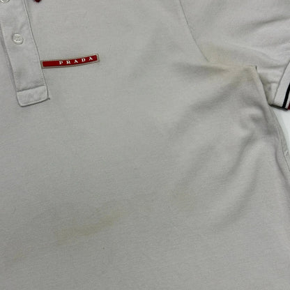 Prada 2018 Red Tab Polo Shirt - M