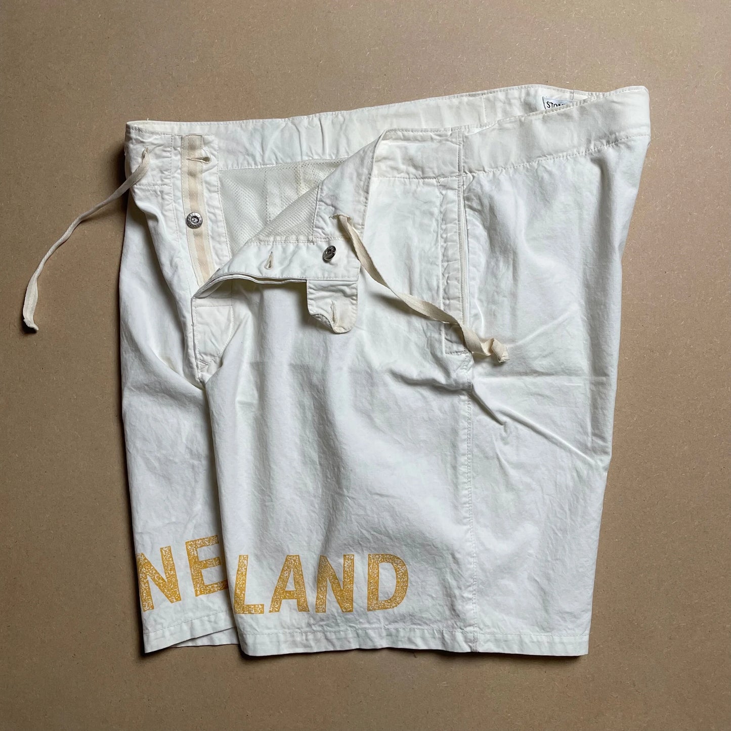 S/S 1993 Speckled Spell Out Deck Shorts