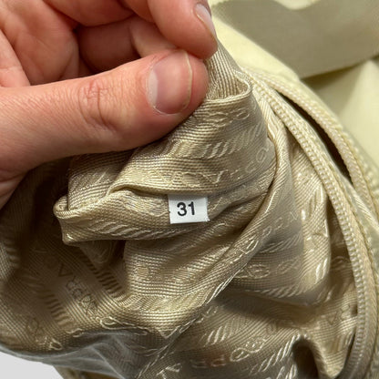 Prada Milano 00’s Nylon Tote Shoulder Bag | O/S, Cream