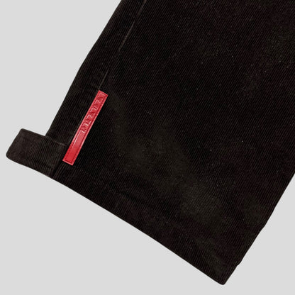 Prada Sport 00’s Baggy Adjustable Needle Corduroy Trousers - IT54