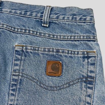 Carharrt 00’s Flannel Lined Light Wash Denim Jeans - 32-34 - Known Source