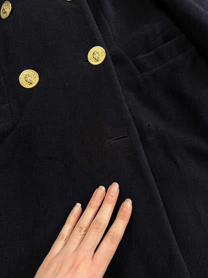 Gianni Versace Versus 1990s Bespoke Button Double Breasted Coat - M