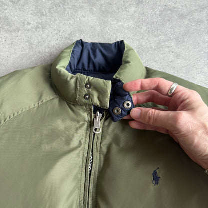 Ralph Lauren 1990s reversible down fill heavyweight puffer jacket (M)