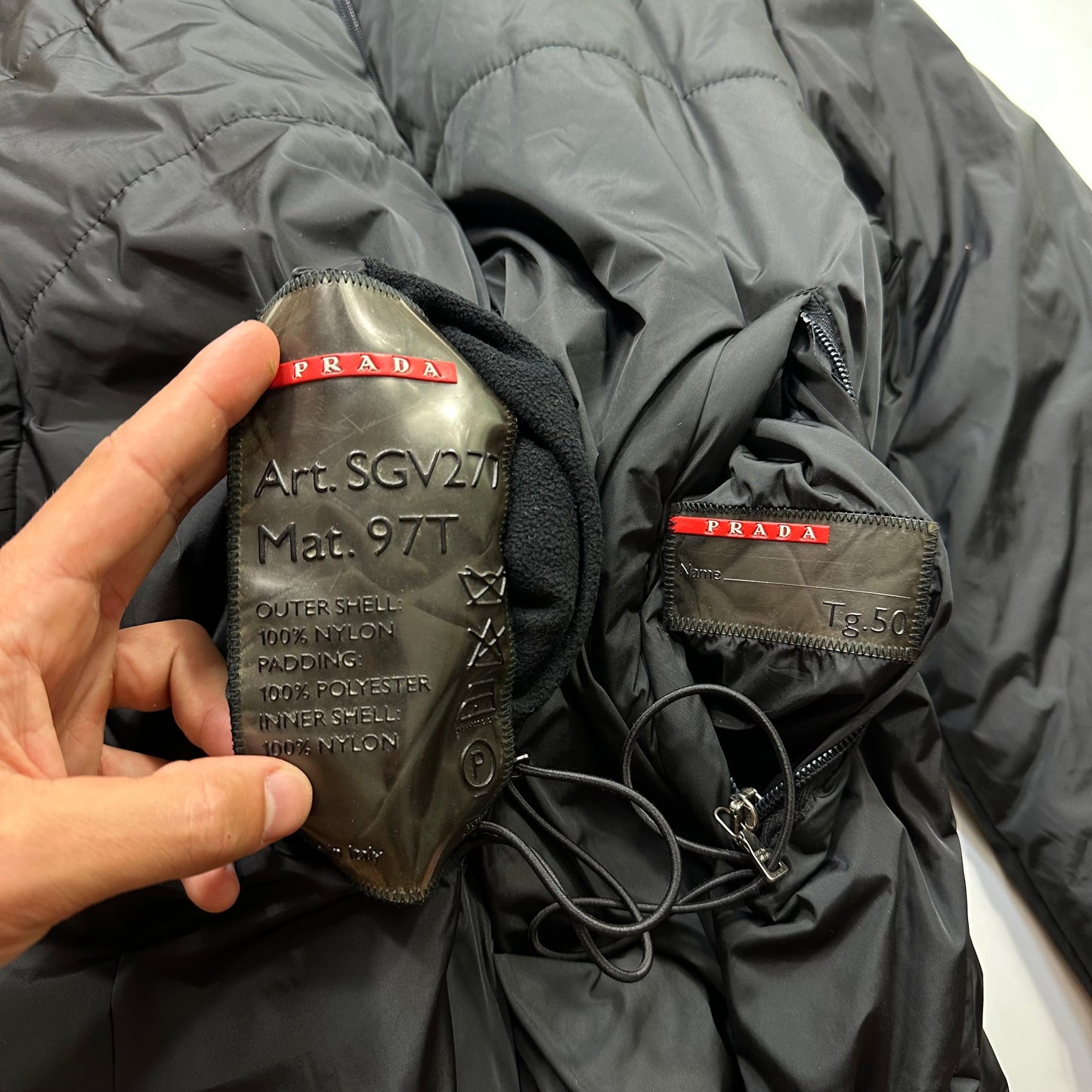 Prada Sport AW00 Ninja Moto Reversible Heavy Nylon Jacket - IT50 (M/L) | Default Title, Black
