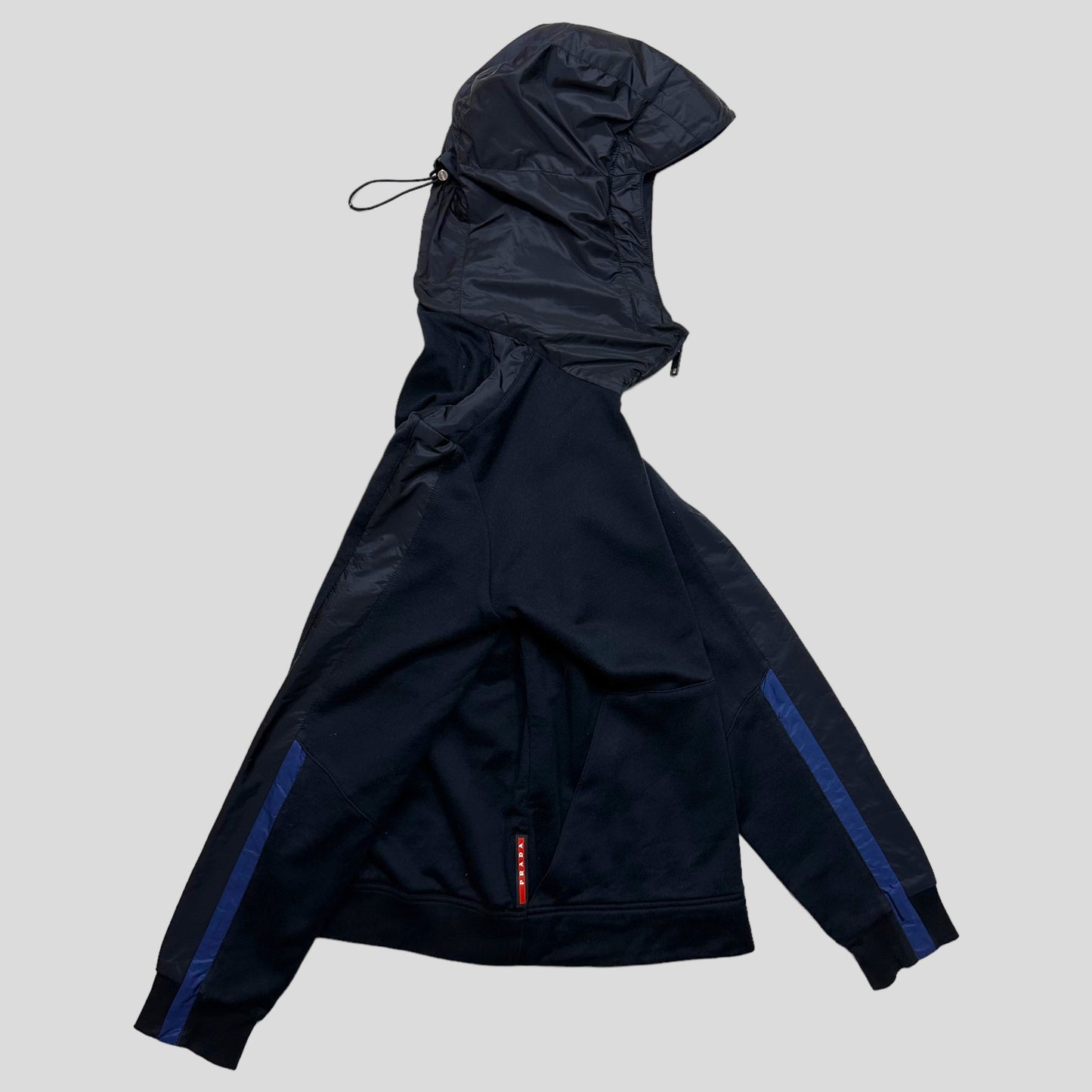 Prada Milano 2018 Technical Panelled Co-nylon Hoodie Jacket - M