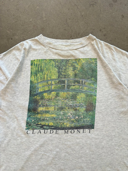 1980’s Claude Monet Bridge Over a Pond of Water Lillies T-Shirt - L | Default Title, Red