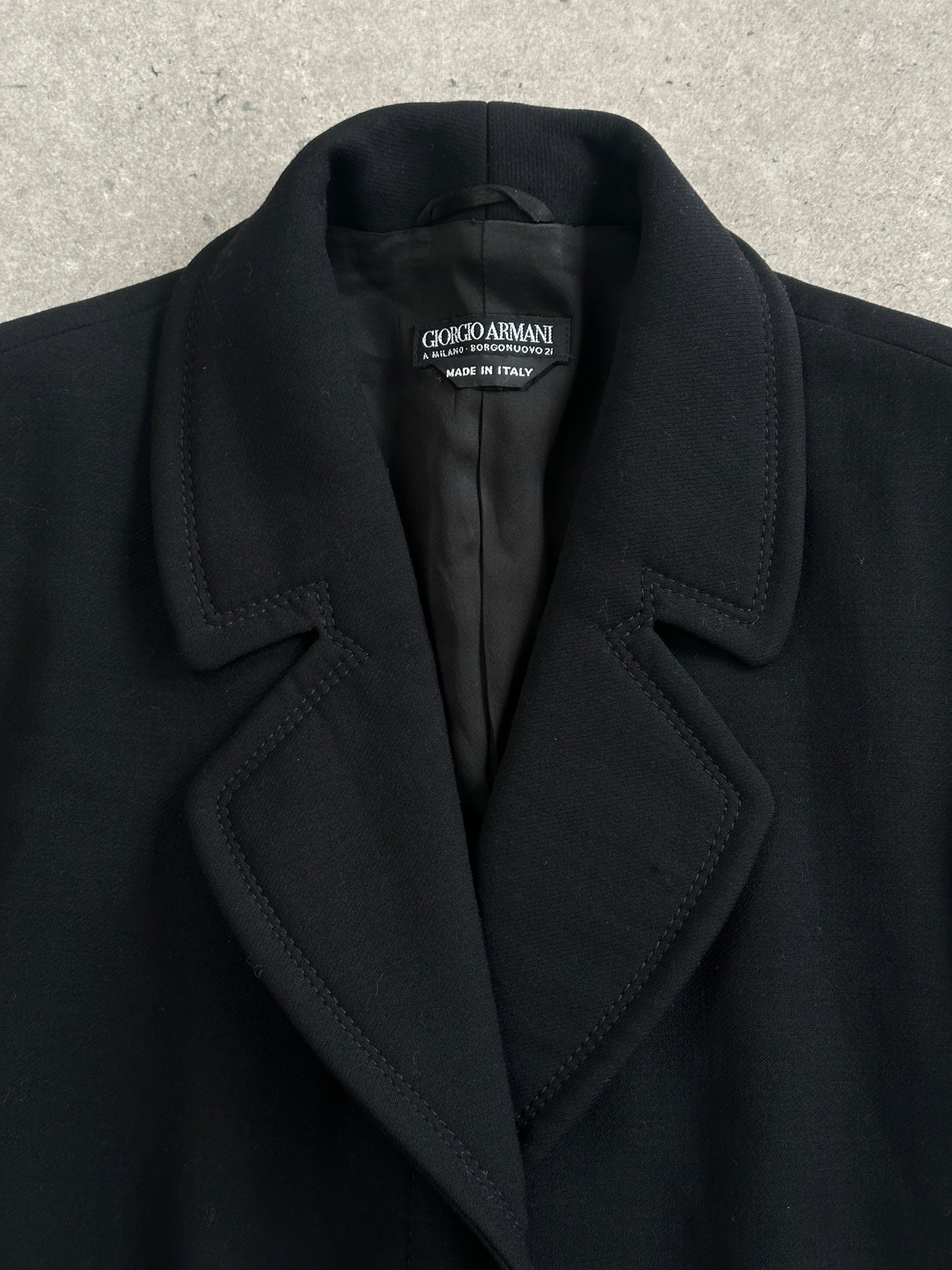 Giorgio Armani 1990s Pure Wool Floor Length Coat - M