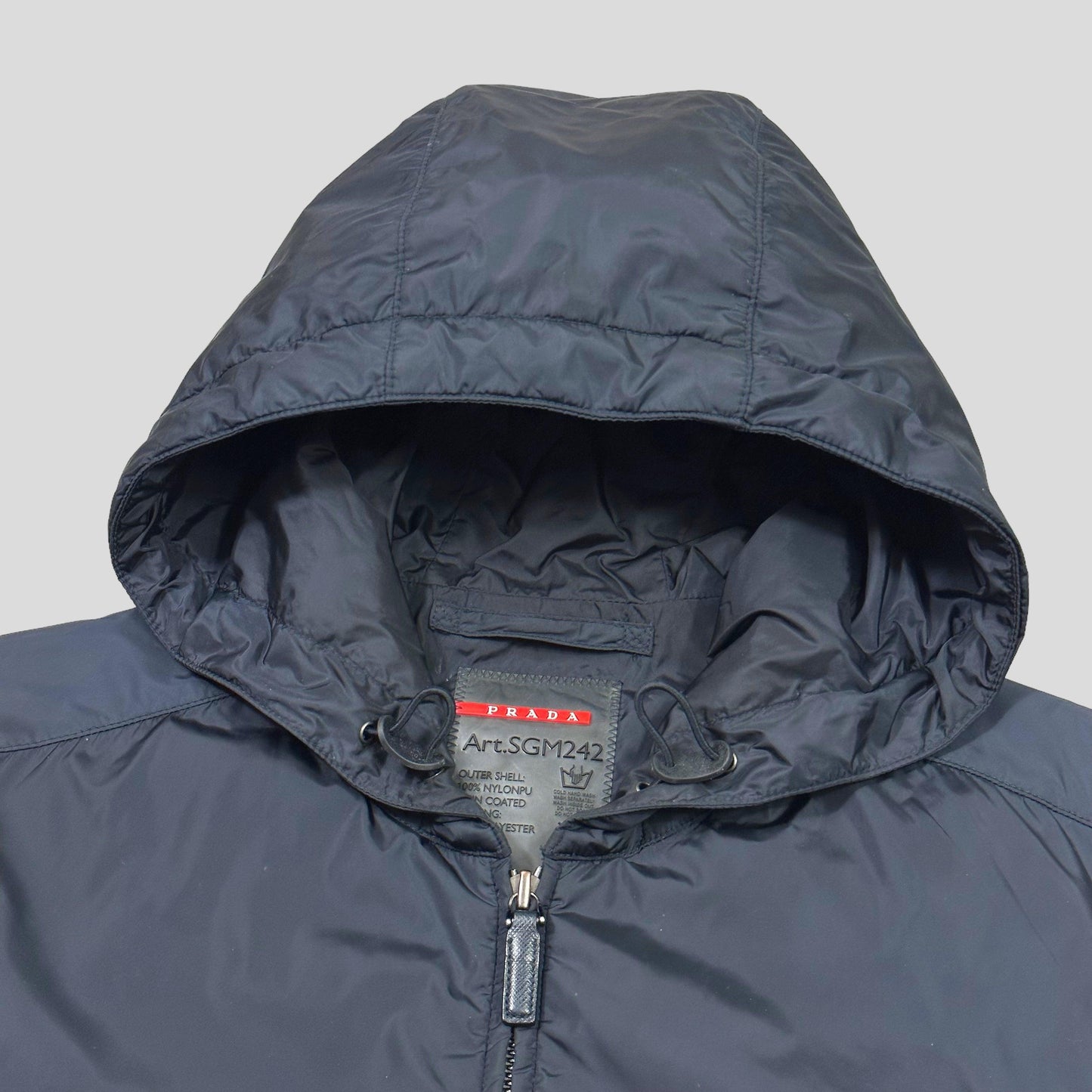 Prada Milano 2013 Midnight Navy Padded Nylon Windbreaker - M/L - Known Source