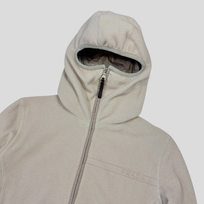 Prada Sport 2006 Spellout Logo Balaclava Fleece Jacket - M | Default Title, Cream