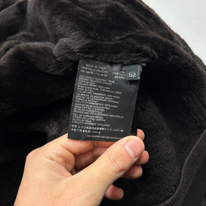 Prada Milano 00’s Leather Sheepskin Fur Full Lined Bomber Jacket - IT52 (L)