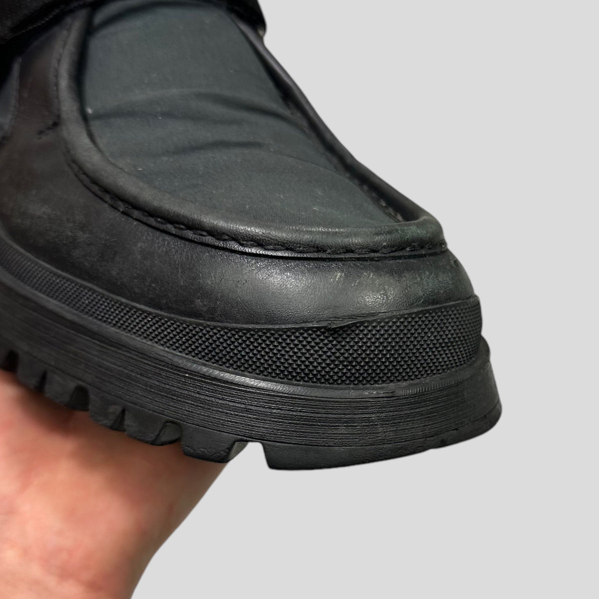 Prada 00’s Leather Low Combat Strap Boots - UK8/8.5 | O/S, Black