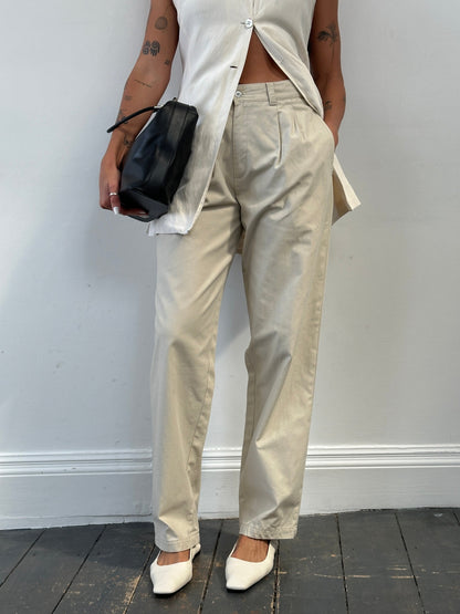Vintage High Waisted Pleated Trousers - W28