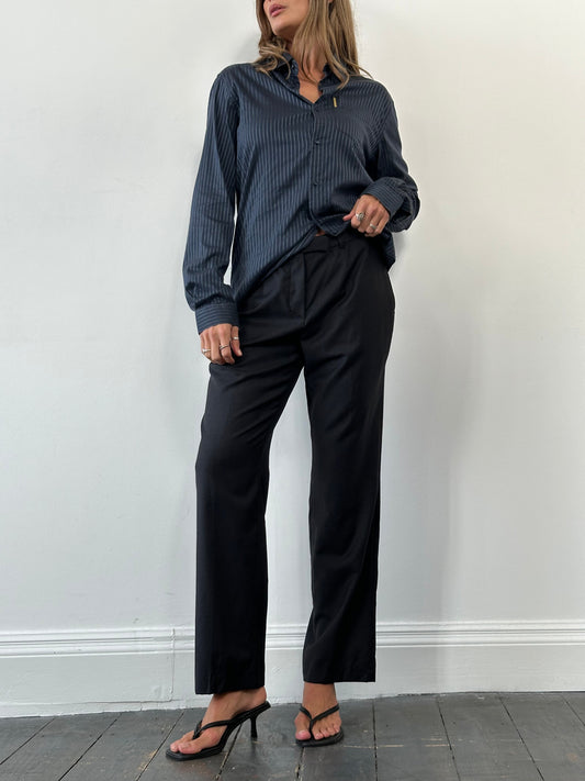 Giorgio Armani Classico Pure Wool Low-Mid Rise Trousers - W30