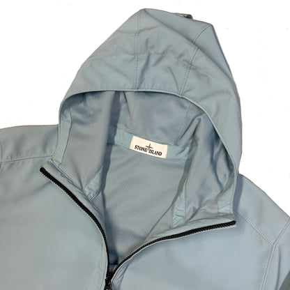 Stone Island Soft Shell Jacket In Baby Blue ( XXL )