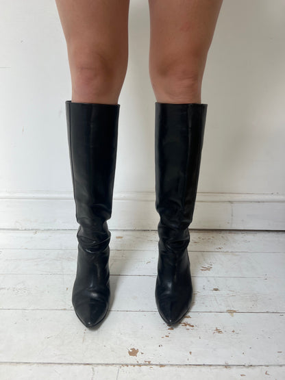 AF VANDEVORST KNEE HIGH BOOTS (EU 39) | DEFAULT TITLE, Black